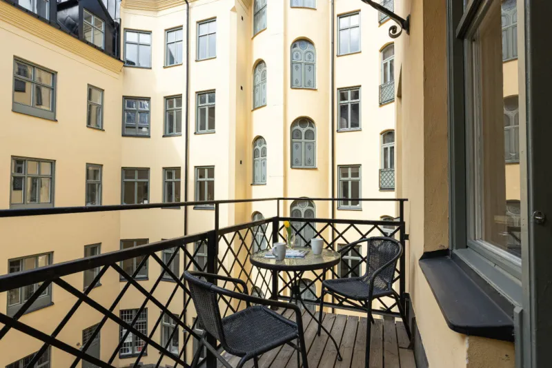 Kontorshotell Nybrogatan 34 balkong