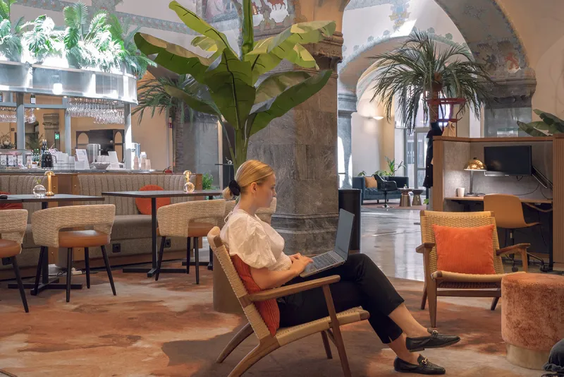 7A kontorshotell Posthuset loungeområde